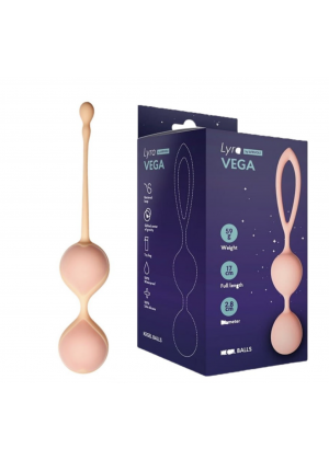 Шарики Кегеля со смещенным центром тяжести Vega, персиковый, 2,8 x 17 см, One Size